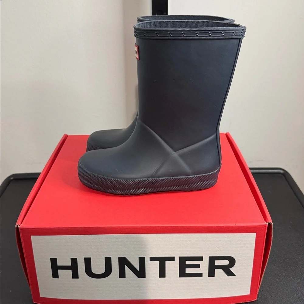 Hunter Kids Toddler Navy First Classic Boots Size 9 Boys/10 Girls New NIB